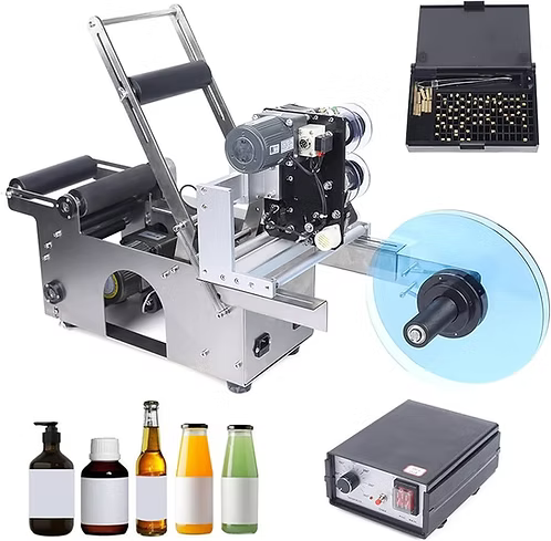 Round Bottle Labeling Machine with Coding